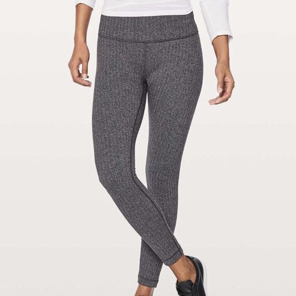Lululemon Wunder Under Tight 25" Heathered Herringbone Size 10 (Runs Small) - Picture 1 of 9